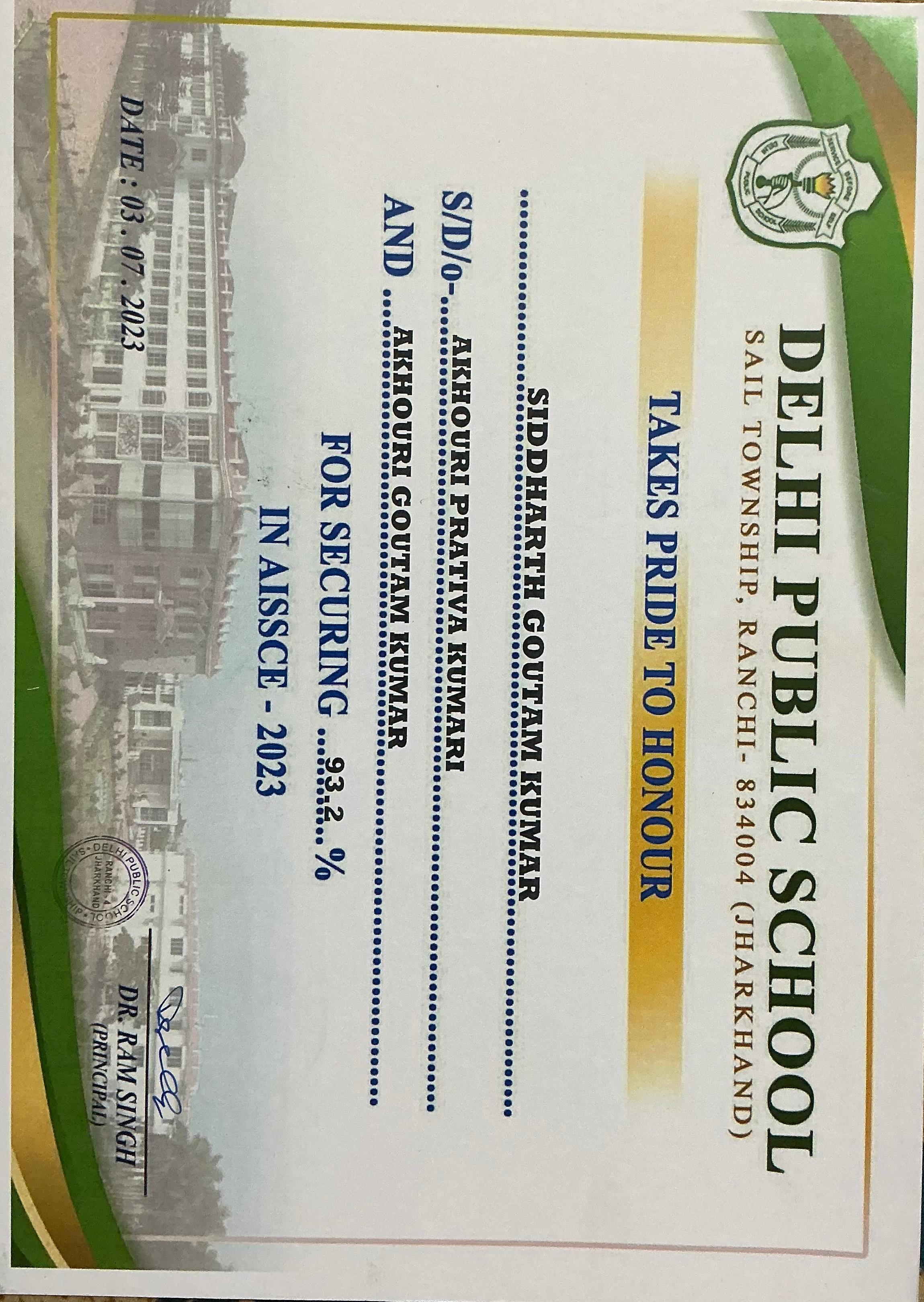 Class XII Achievement